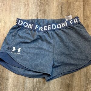 Under Armour Women's Navy Freedom Athletic Shorts